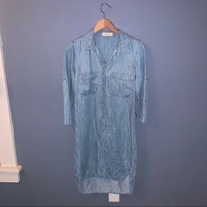 2 for $25: Bella Dahl Chambray Tencel Shirt Dress Size Small